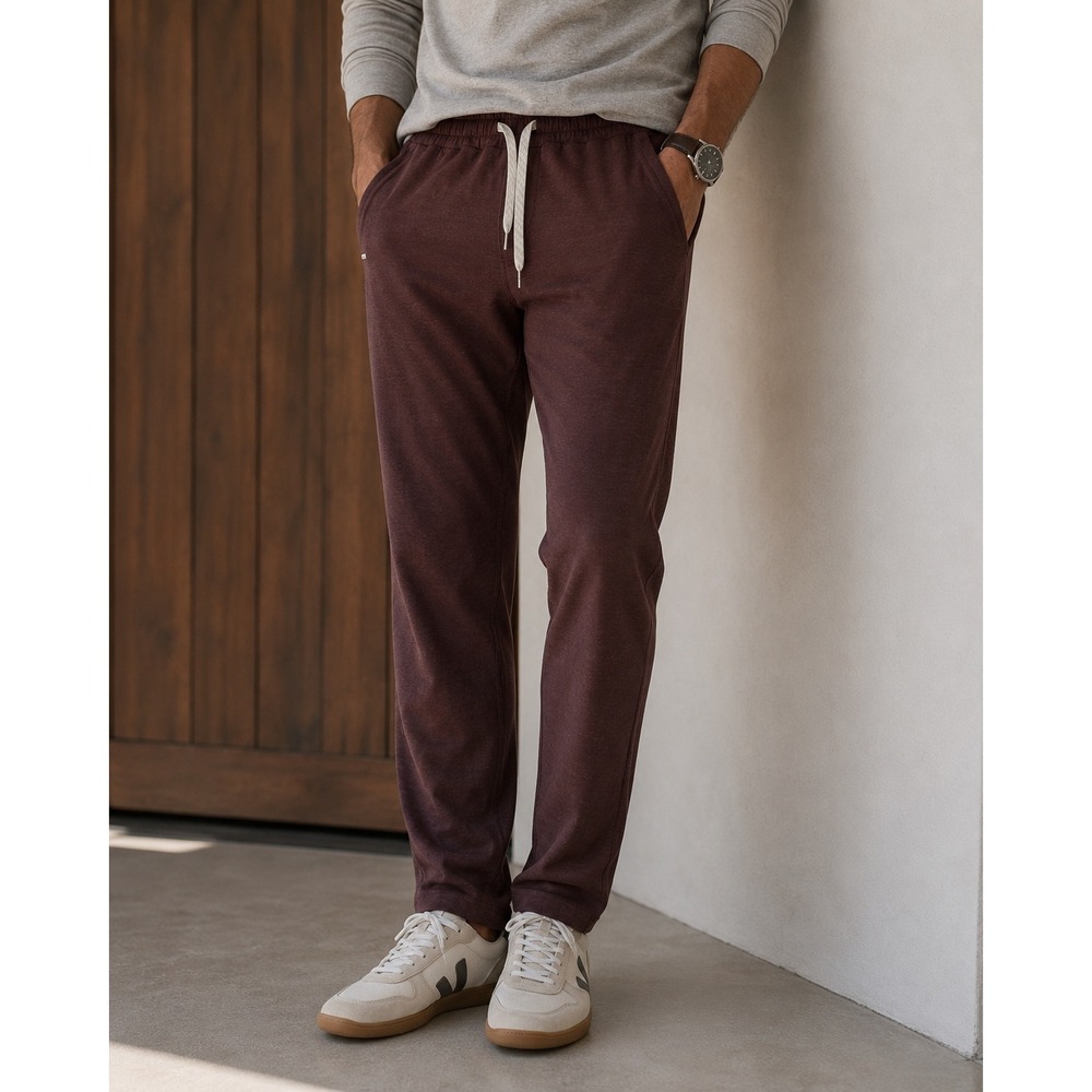 Vuori Ponto Performance Pant Mens Small Mahogany Brown DreamKnit Joggers V418